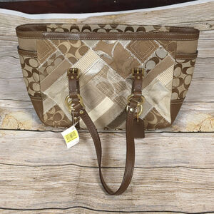 Coach gallery patchwork tote handbag